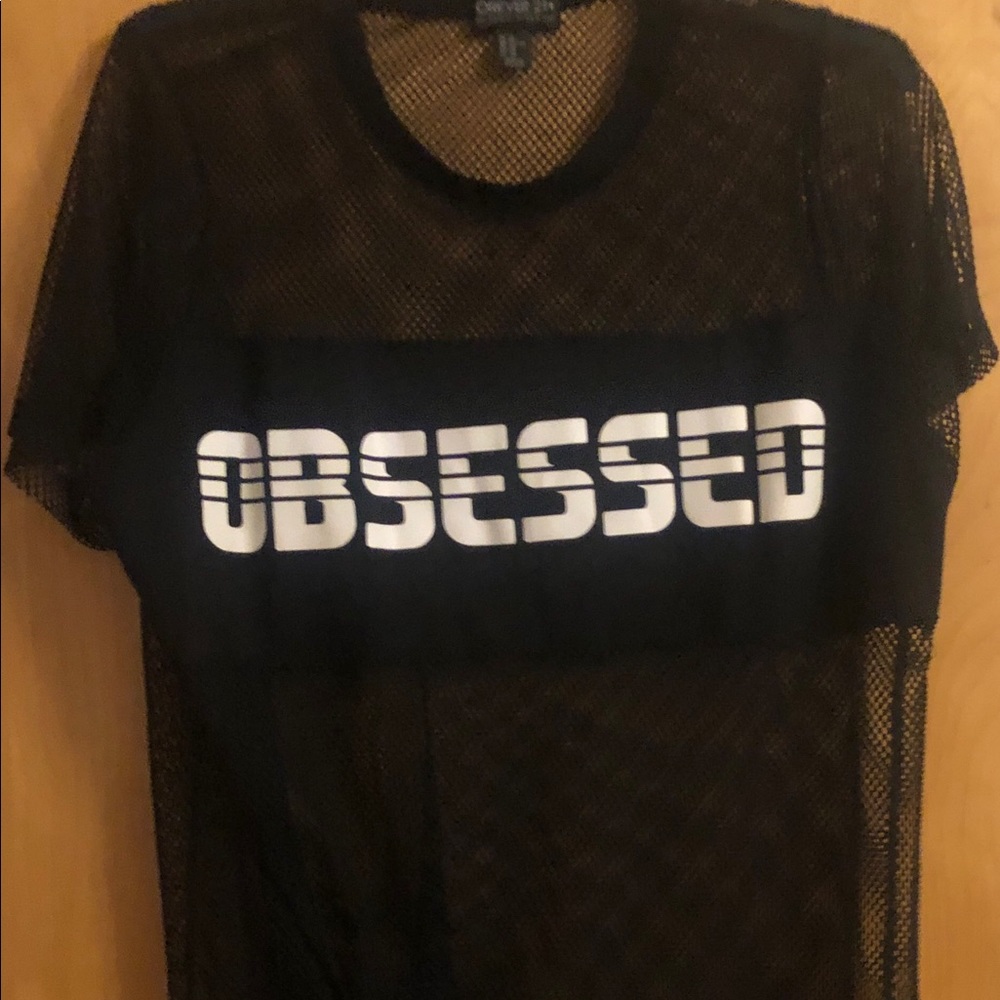 Mesh “Obsessed” Tee